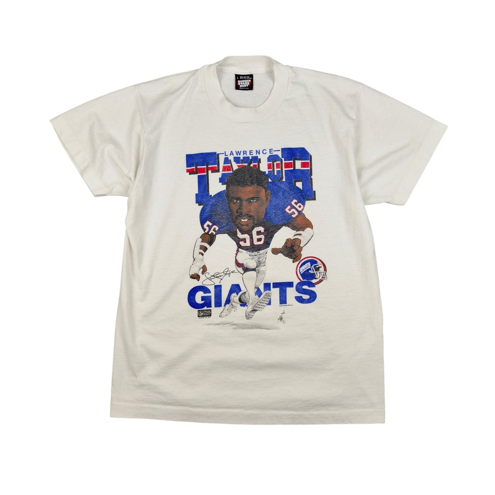 Vtg‎ 1987 Lawrence Taylor New York Giants Caricature T-Shirt Men's L USA NFL Tee